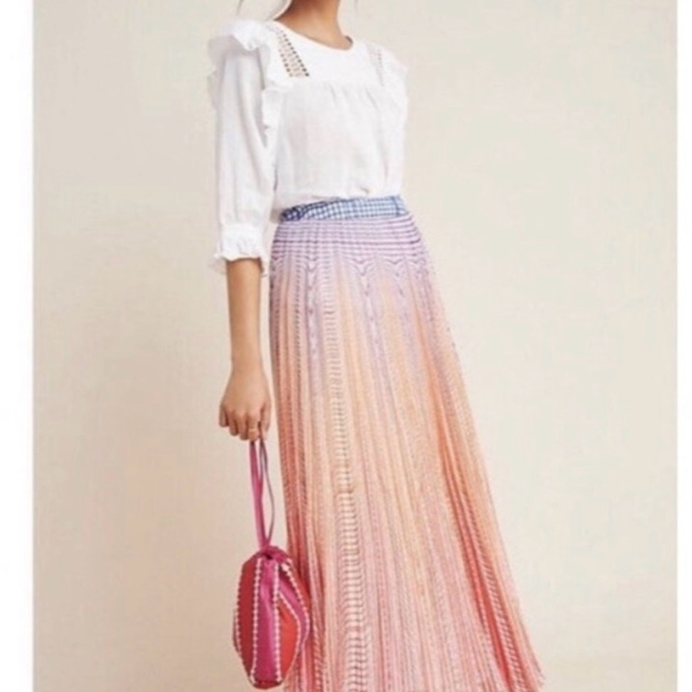 Anthropologie Elegant Ombre Maxi Skirt